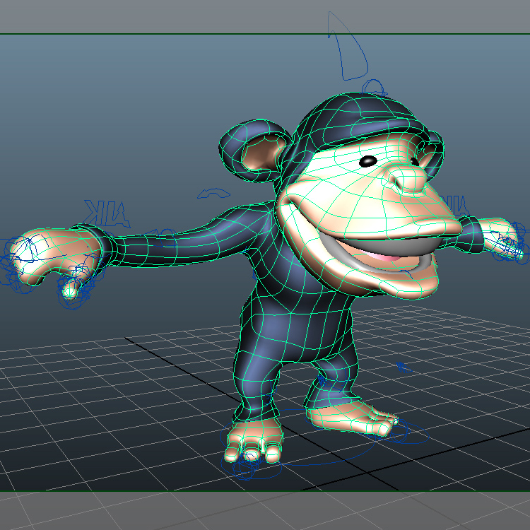 Cartoon Chimpanzee 3D Model Animals-0040