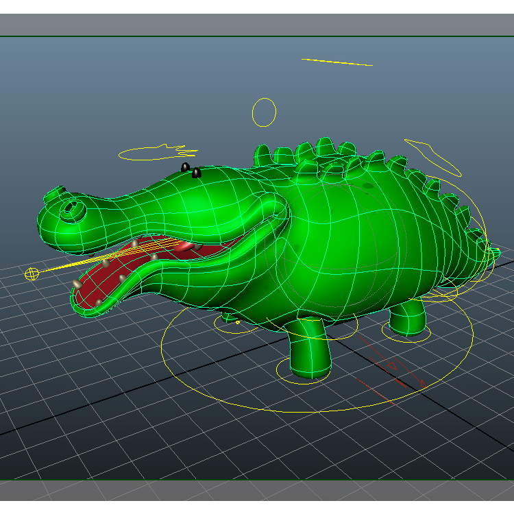 卡通小鳄鱼3D模型动物类-0047