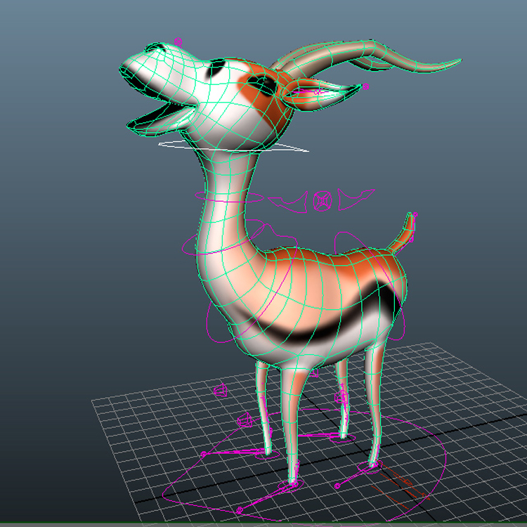 Cartoon Gazelle 3D Model Animals - 0030