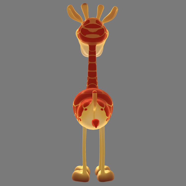 Cartoon Giraffe modello 3d Animal 0029