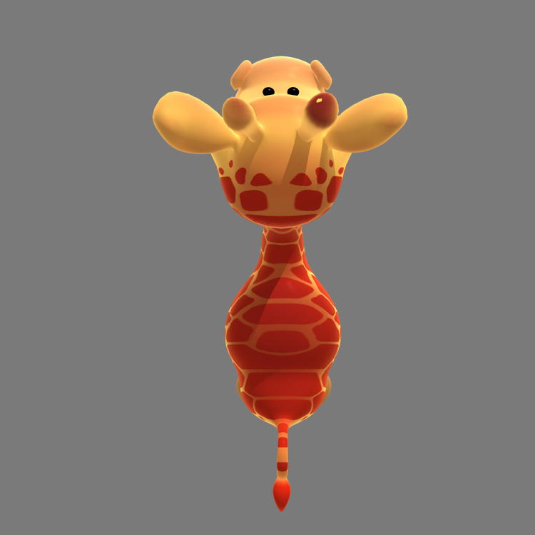 Cartoon Giraffe 3d model Animal 0029