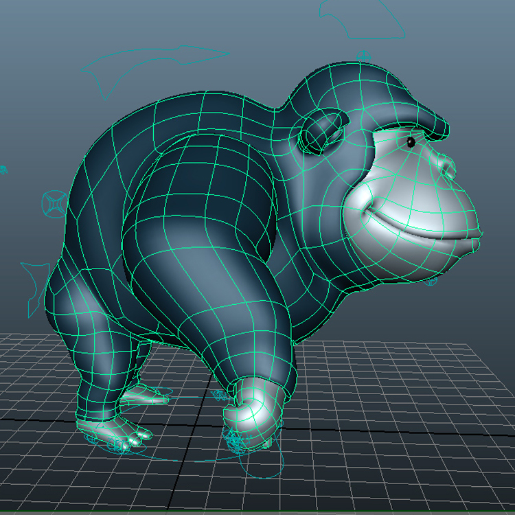 Çizgi Film goril 3D Model (Hayvanlar-0039)