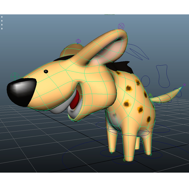 Cartoon Hyena 3D Model Animal 0044