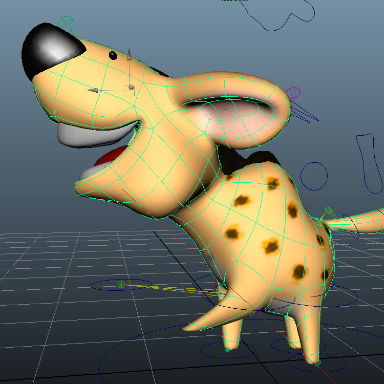کارتون Hyena 3D Model Animal 0044