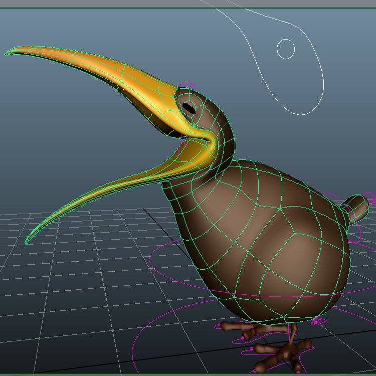 卡通几维鸟3D模型动物类-0050