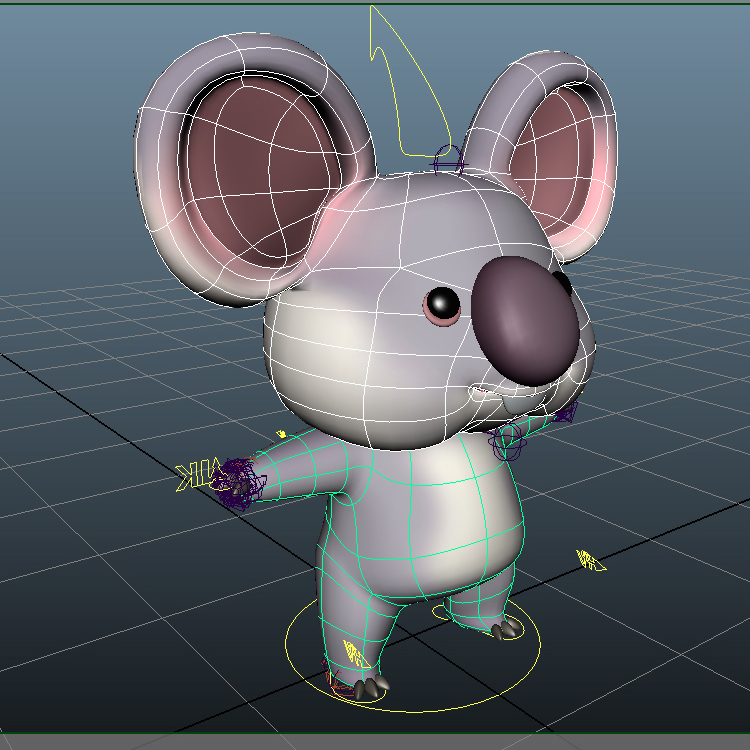 Koala 3D Cartoon Modello Animale 0042