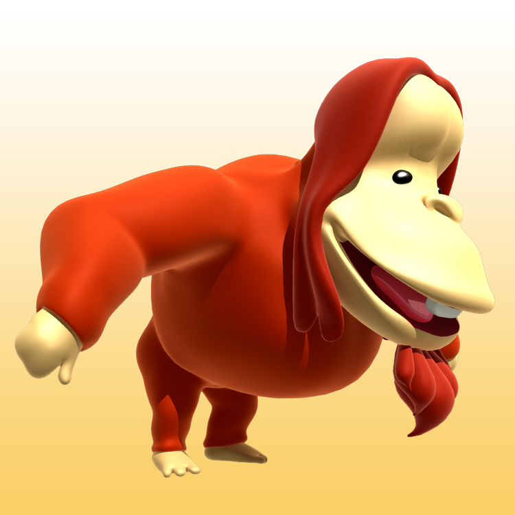 Karikatür Orangutan 3D Model Animal-0041