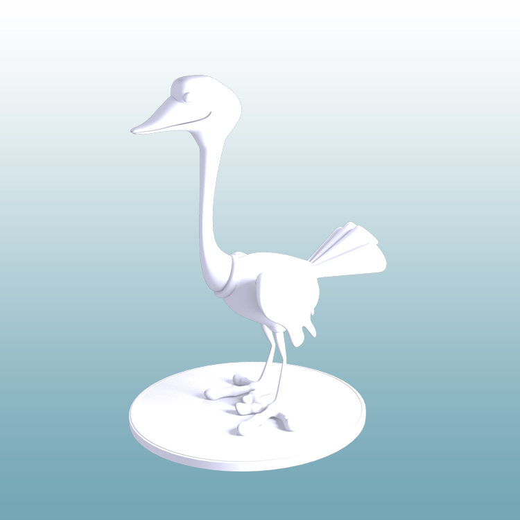 卡通鸵鸟3D模型动物类-0049