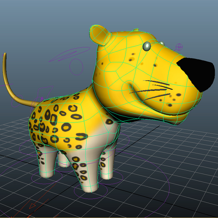 (动物类--0038)3D卡通黑豹模型