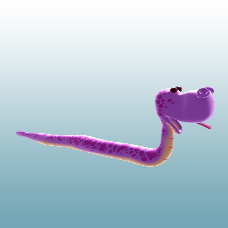 Cartoon Snake 3D Model Animal