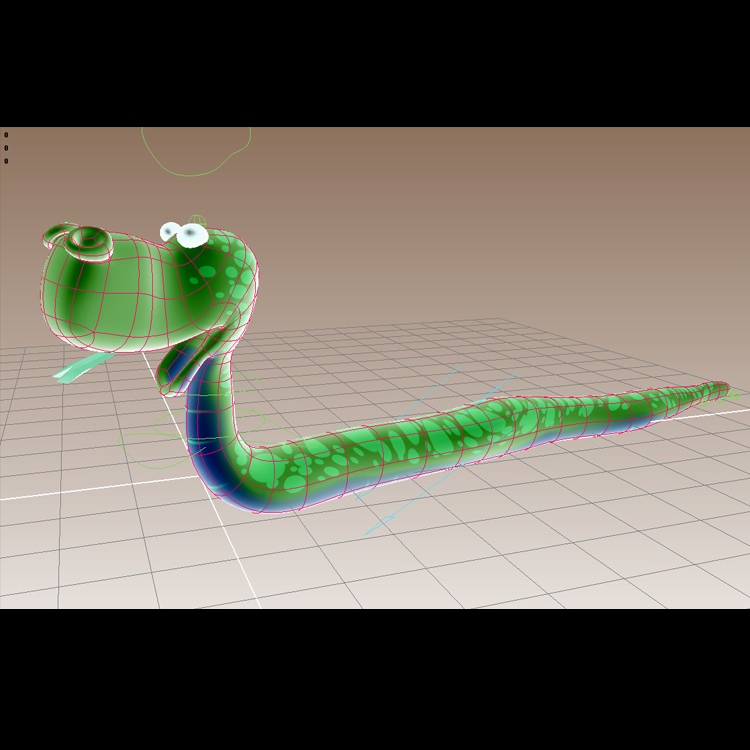 卡通小青蛇3D模型动物类-0048
