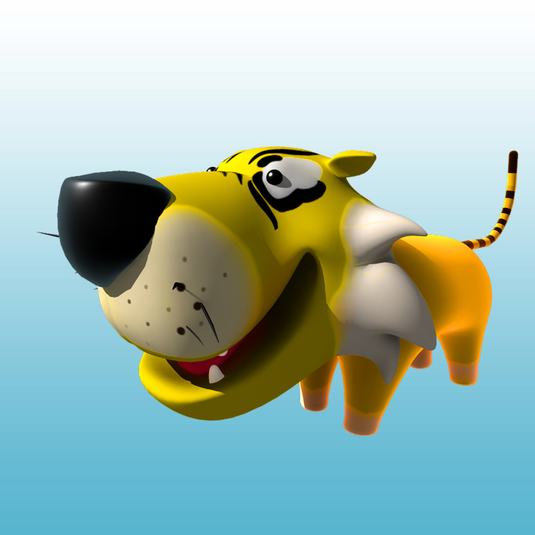 (动物类--0037)3D卡通小老虎模型