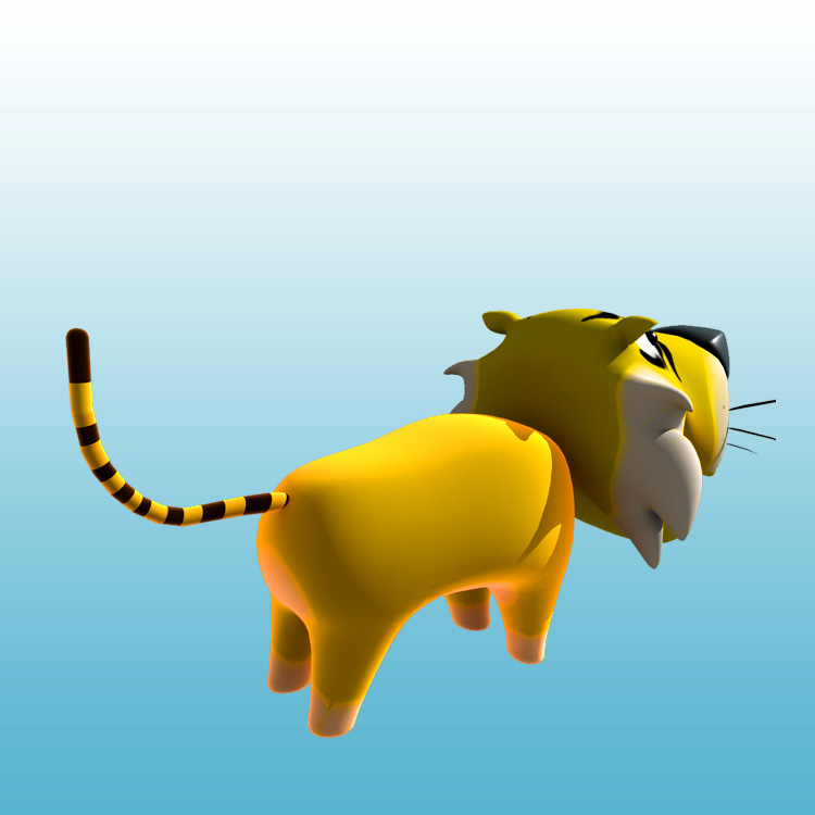 (动物类--0037)3D卡通小老虎模型