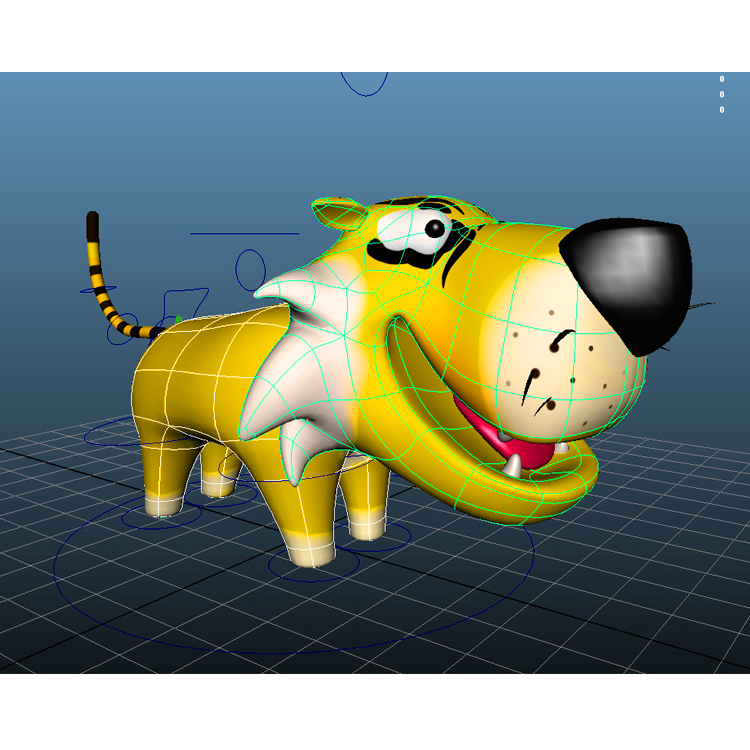 Karikatür Kaplan 3D Model Hayvanlar - 0037