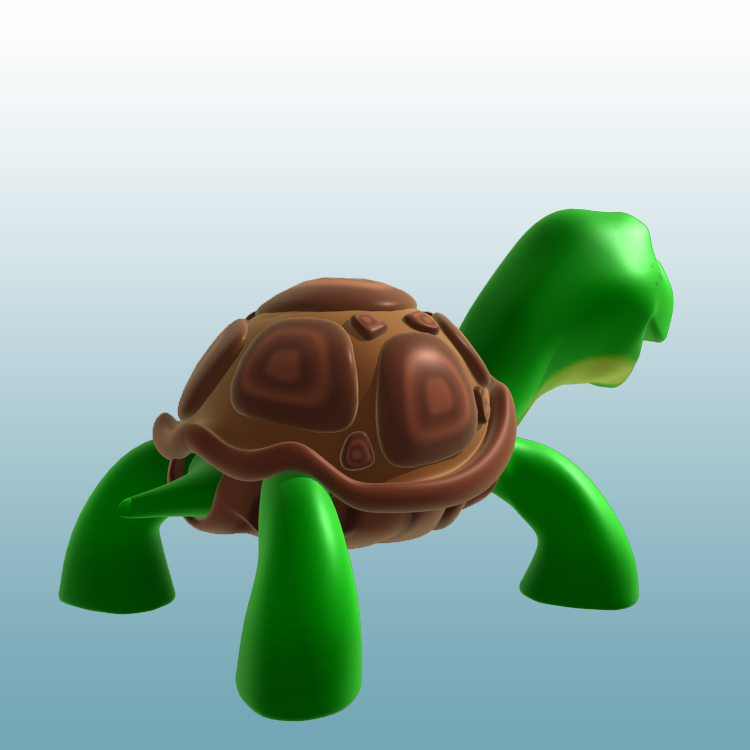 小龟3D卡通模型动物类-0045