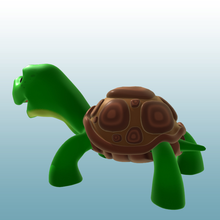 Cartoon Turtle 3D Model Animal