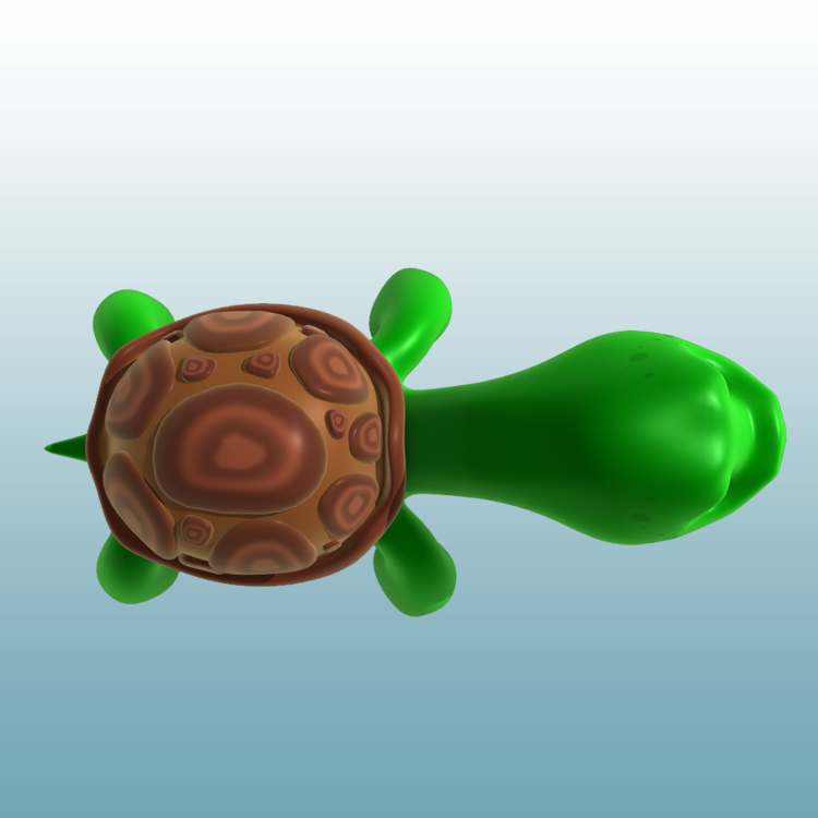 Cartoon Turtle 3D Model Animal