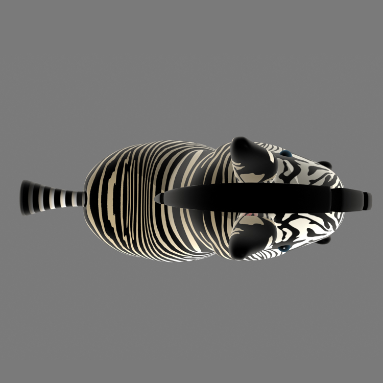 Cartoon Zebra 3D Model Animals - 0031
