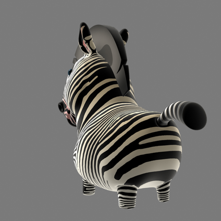 کارتون حیوانات مدل 3D گورخر - 0031