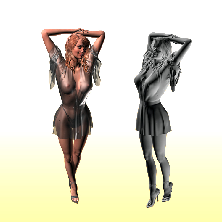 Hot Girl 3D Model