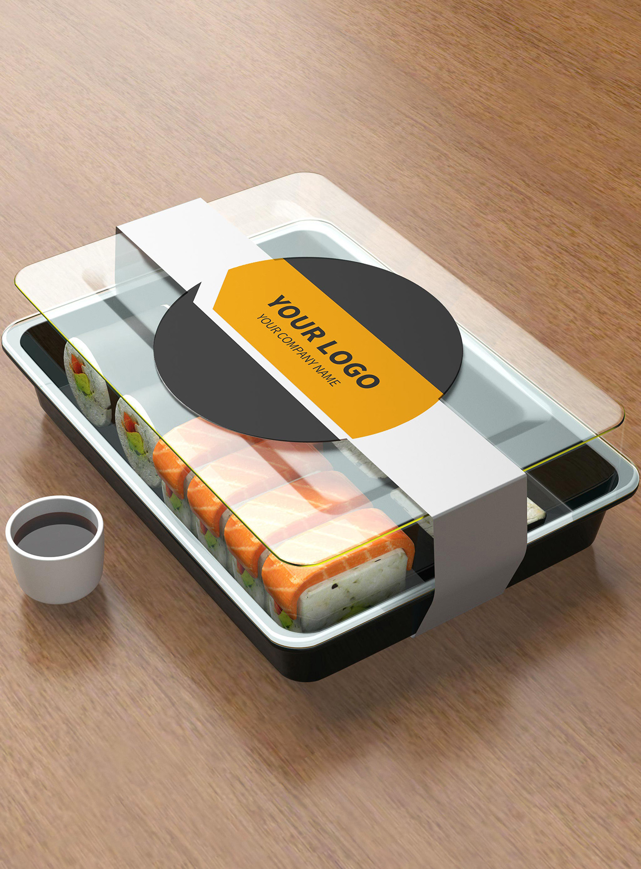 Maqueta de sushi Photoshop psd