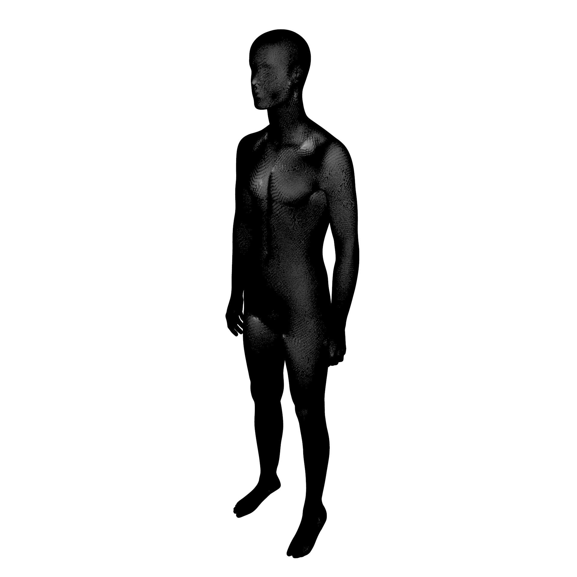Voksen mannlig mannequin 3D-utskriftsmodell