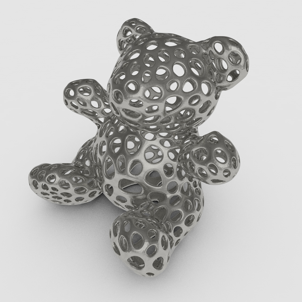 Modelo de impresión 3d Bear Hollow Voronoi