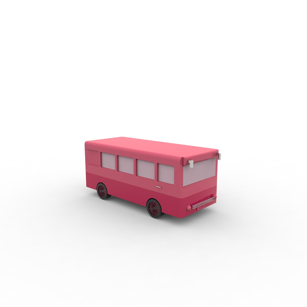 Cartoon bus 3d model