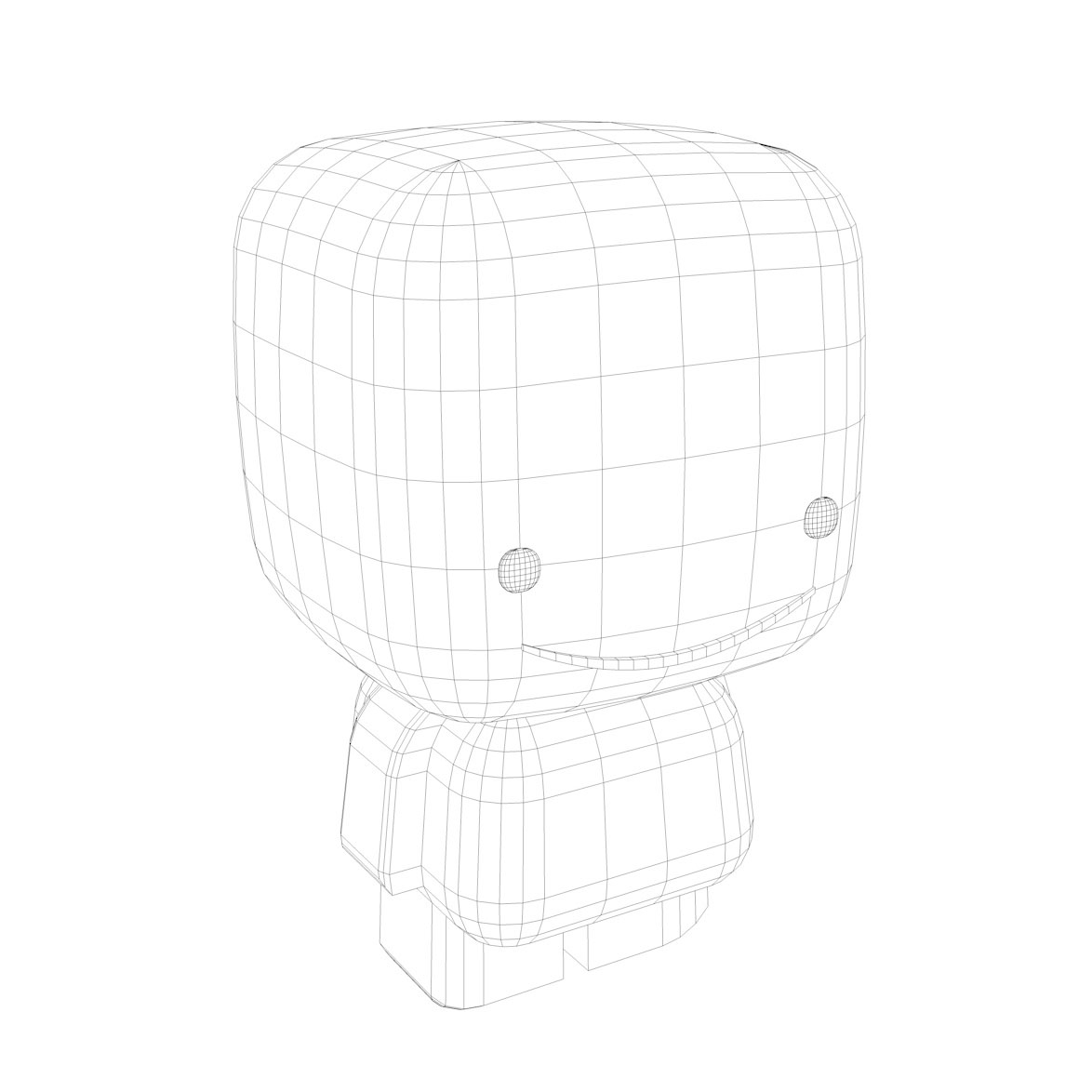 Robô bonito dos desenhos animados android modelo 3d