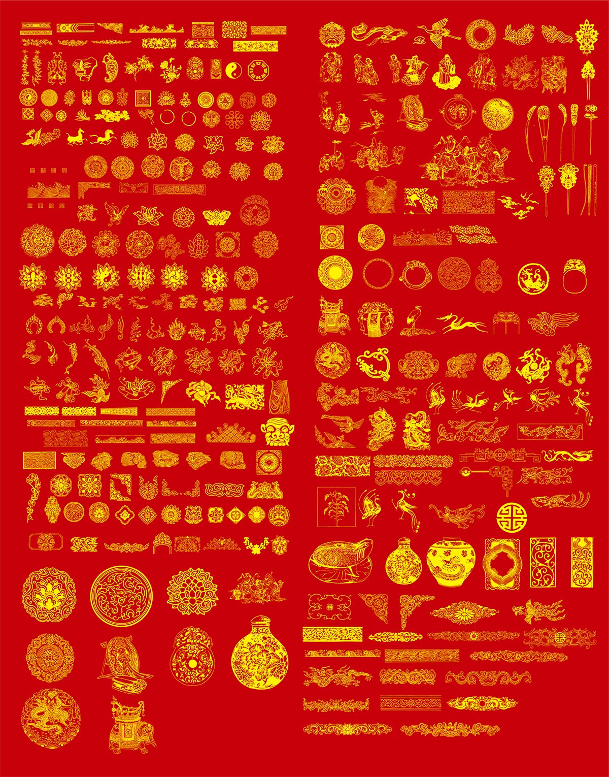 中国の伝統的なパターンベクトル