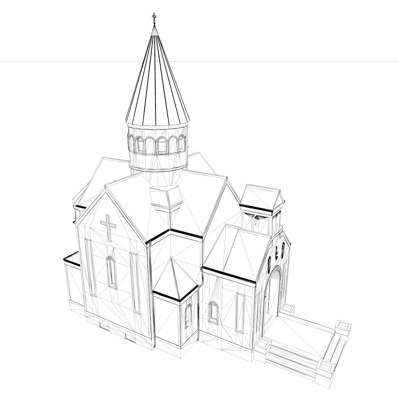 Kilise 3d modeli