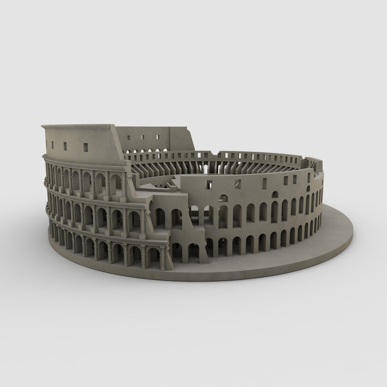 Modelo de impresión 3d del Coliseo