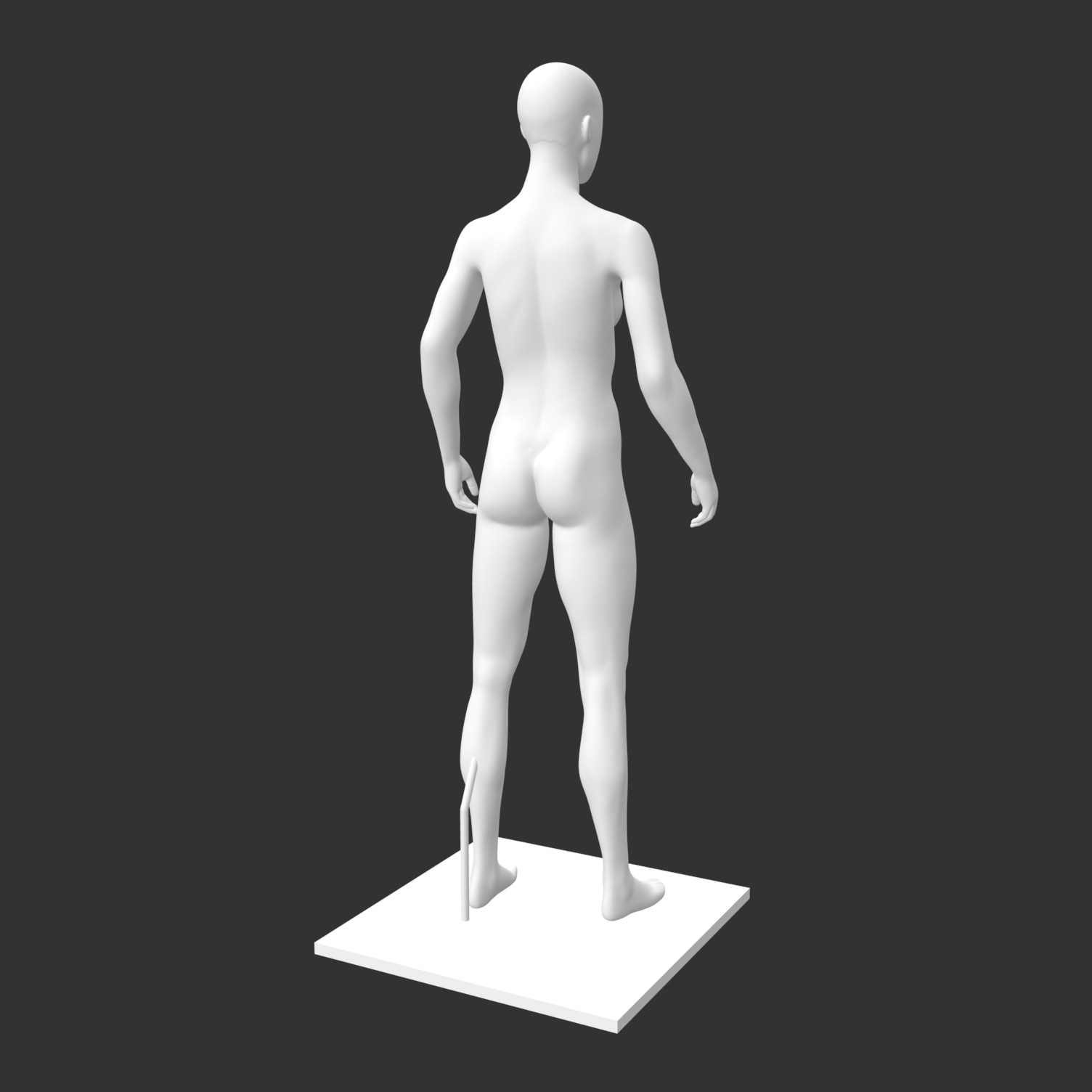 Voksen kvinnelig mannequin 3D-utskriftsmodell