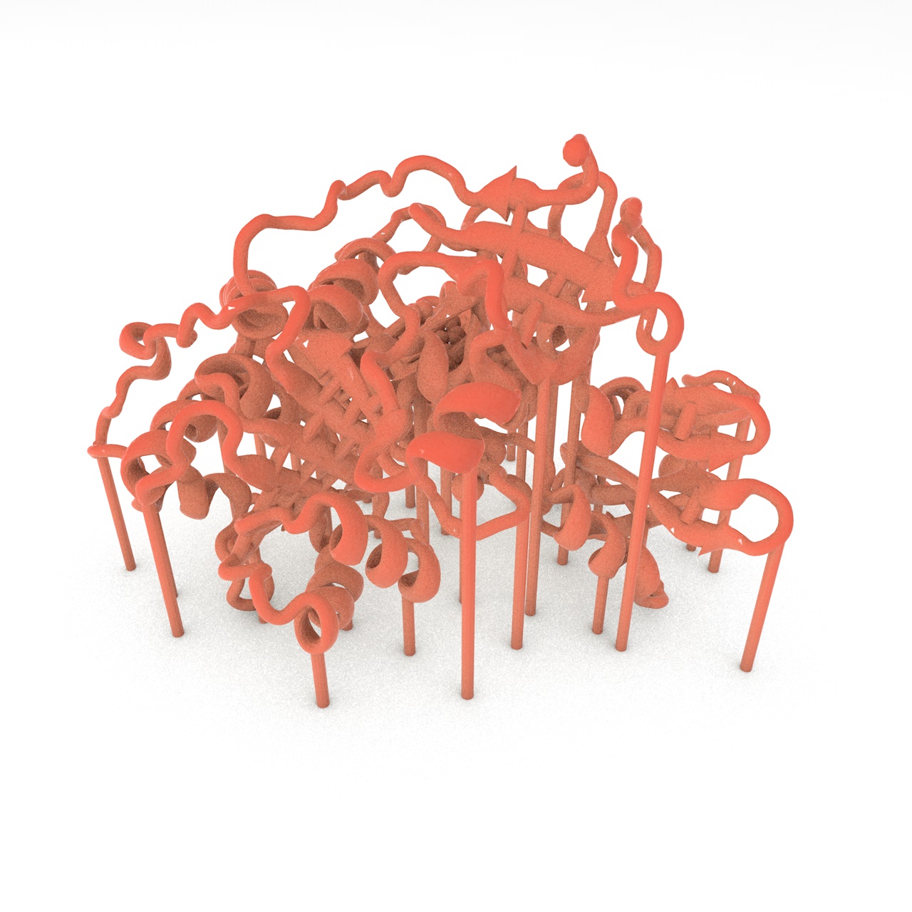 Firefly luciferase PDB 2D1S Protein crystal structure 3d print model