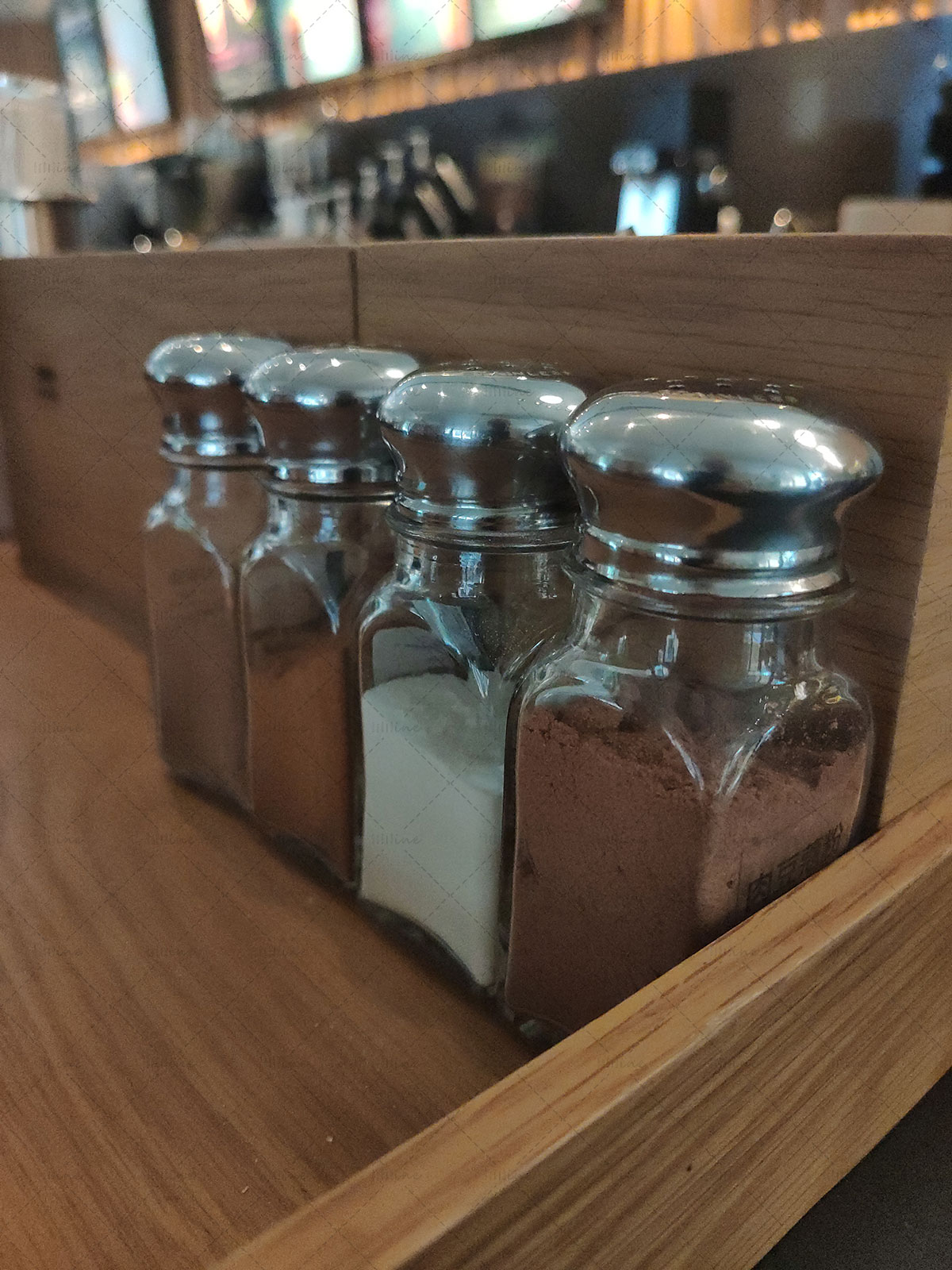 Glass bottles of coffee additive Photo
