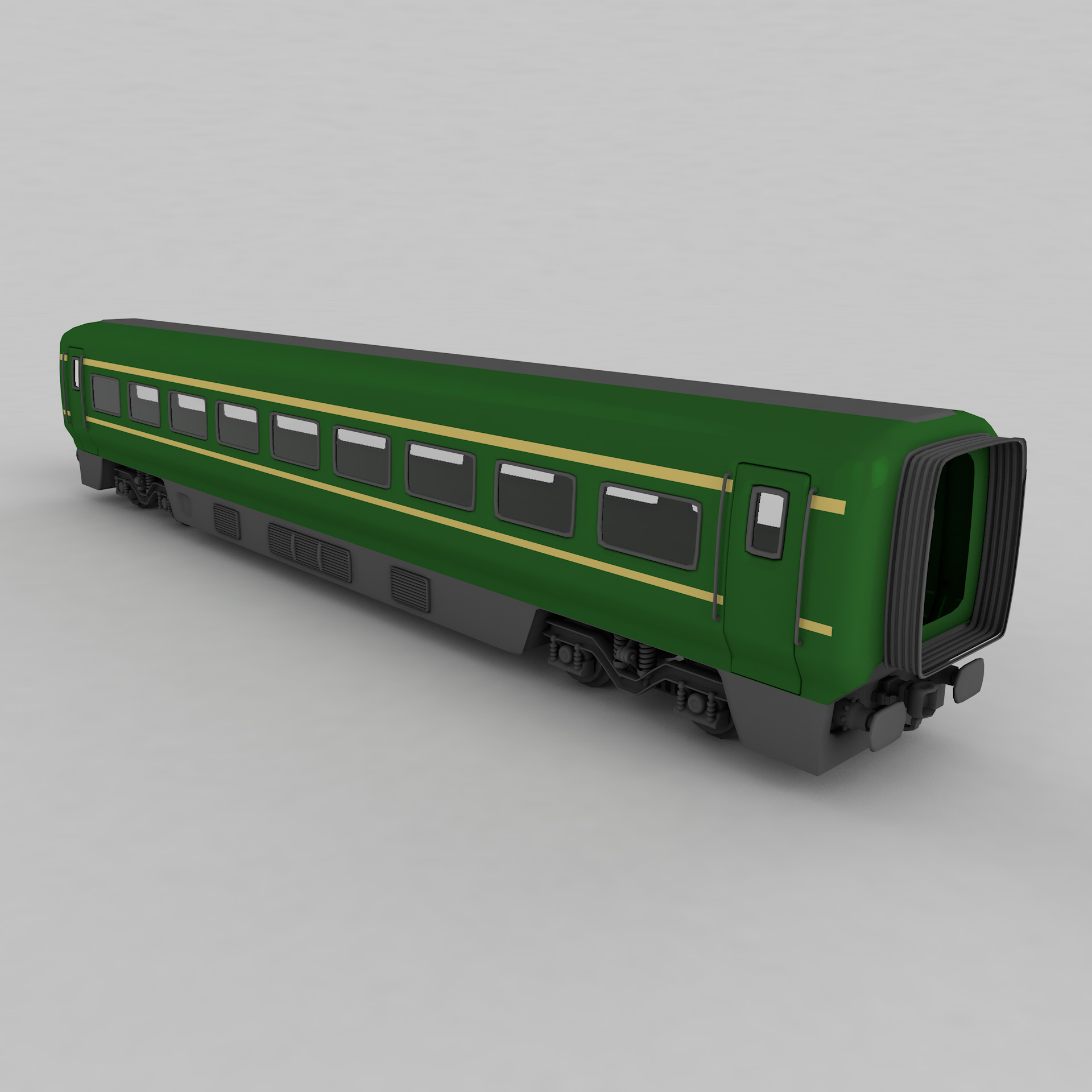 Modelo 3d de tren verde