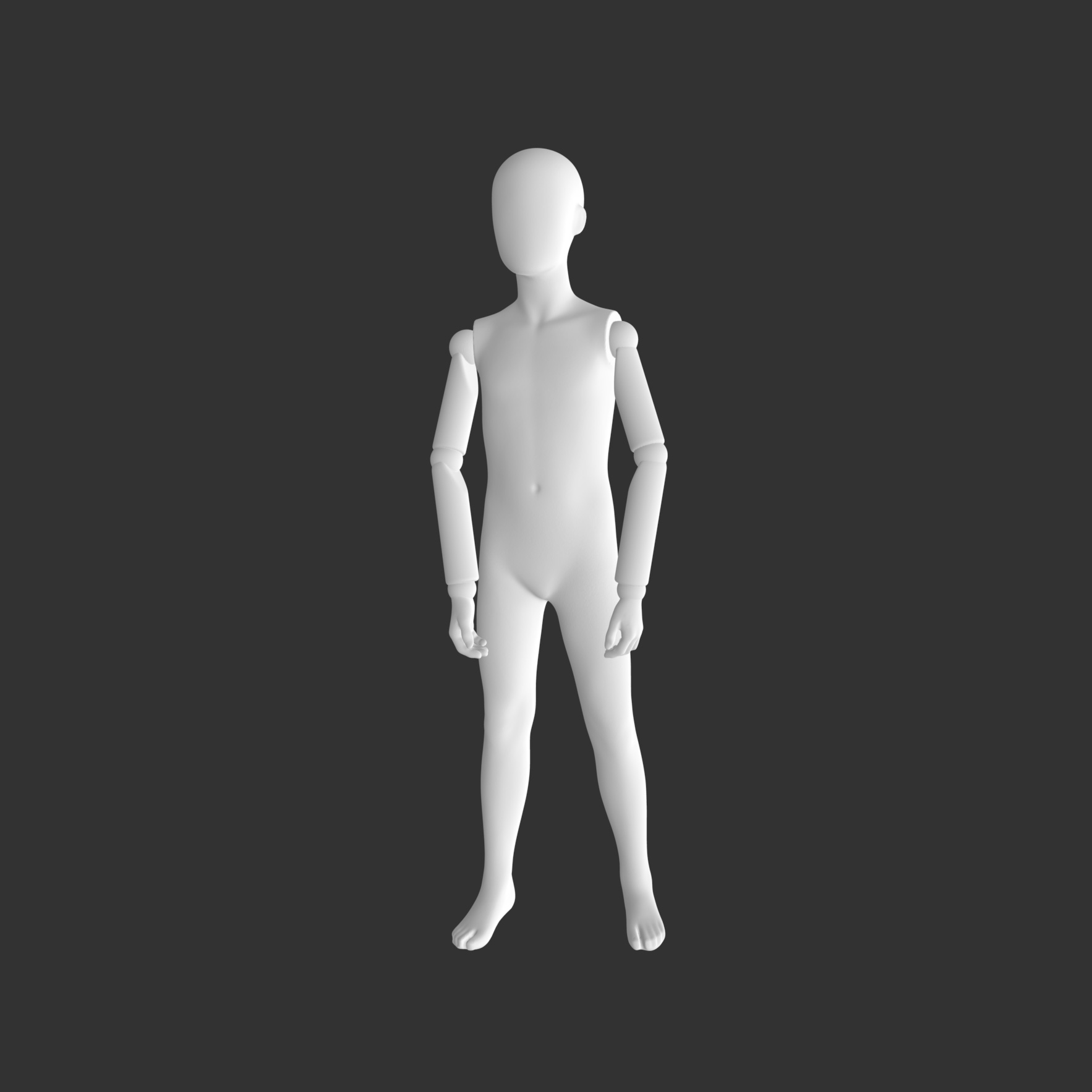 Kid mannequin 3D-utskriftsmodell
