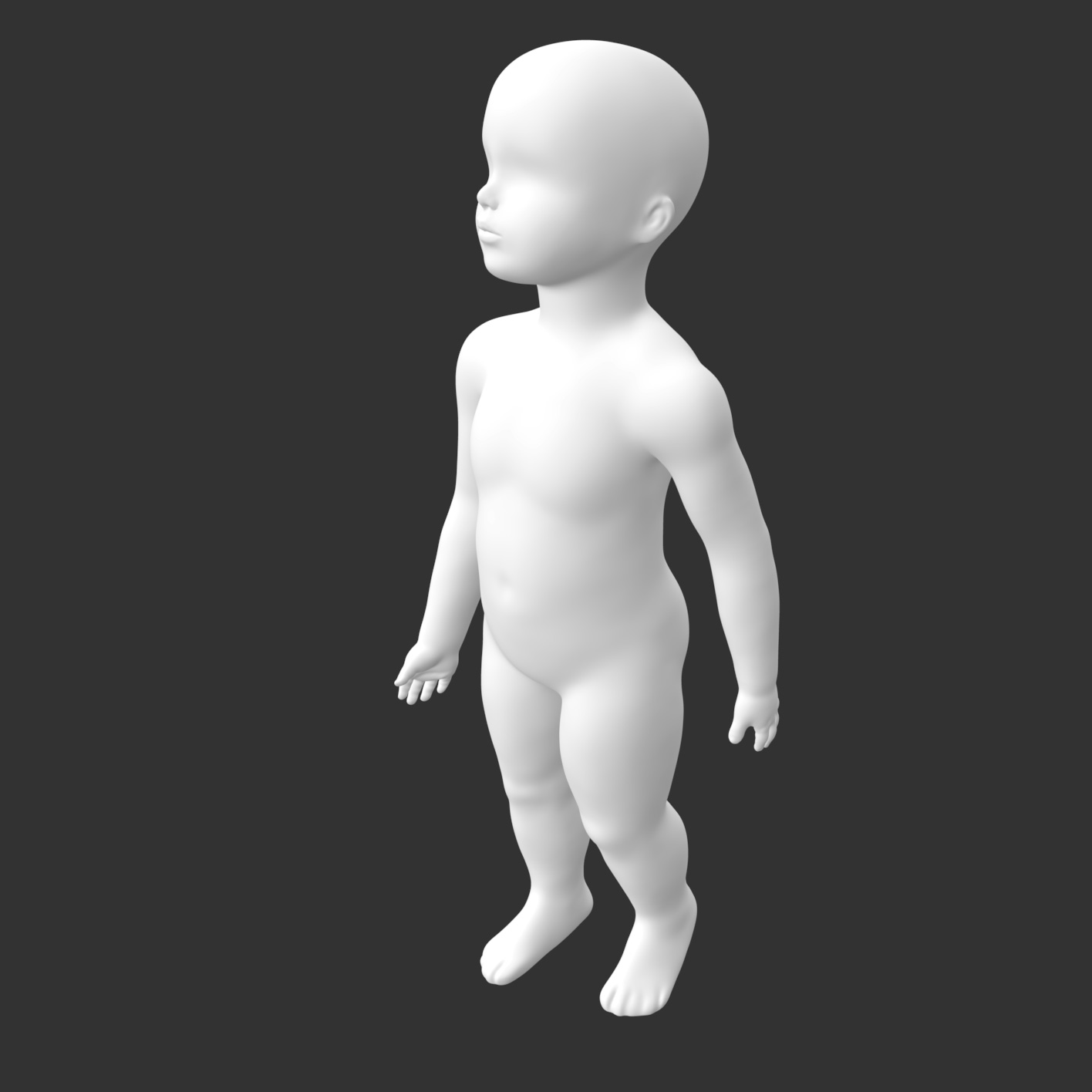 Modelo de impresión 3d de maniquí de bebé infantil
