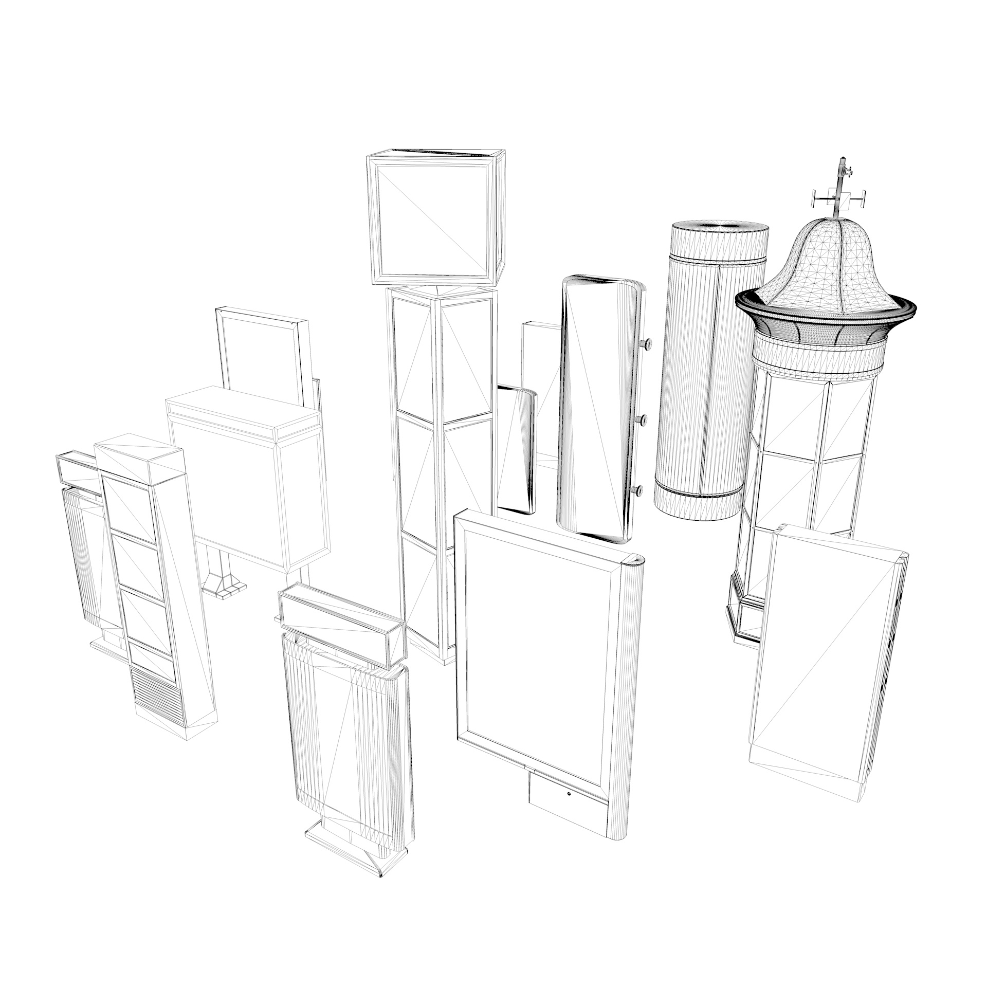 Kit de caja de luz modelo 3d