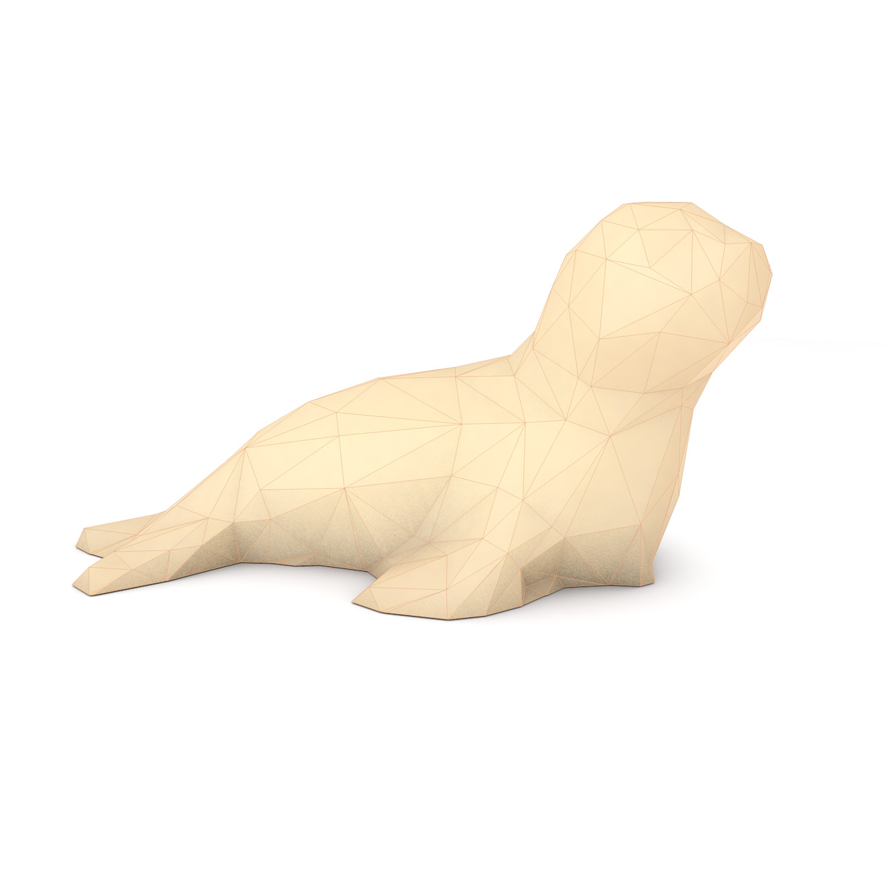 Laag poly seal 3D-printmodel