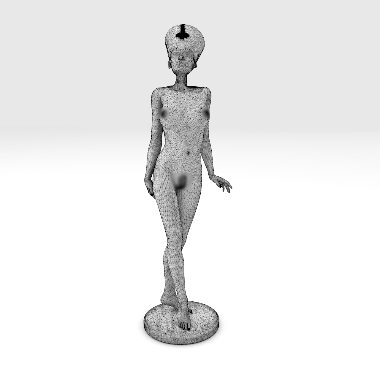 Nude Nefertiti 3d print model