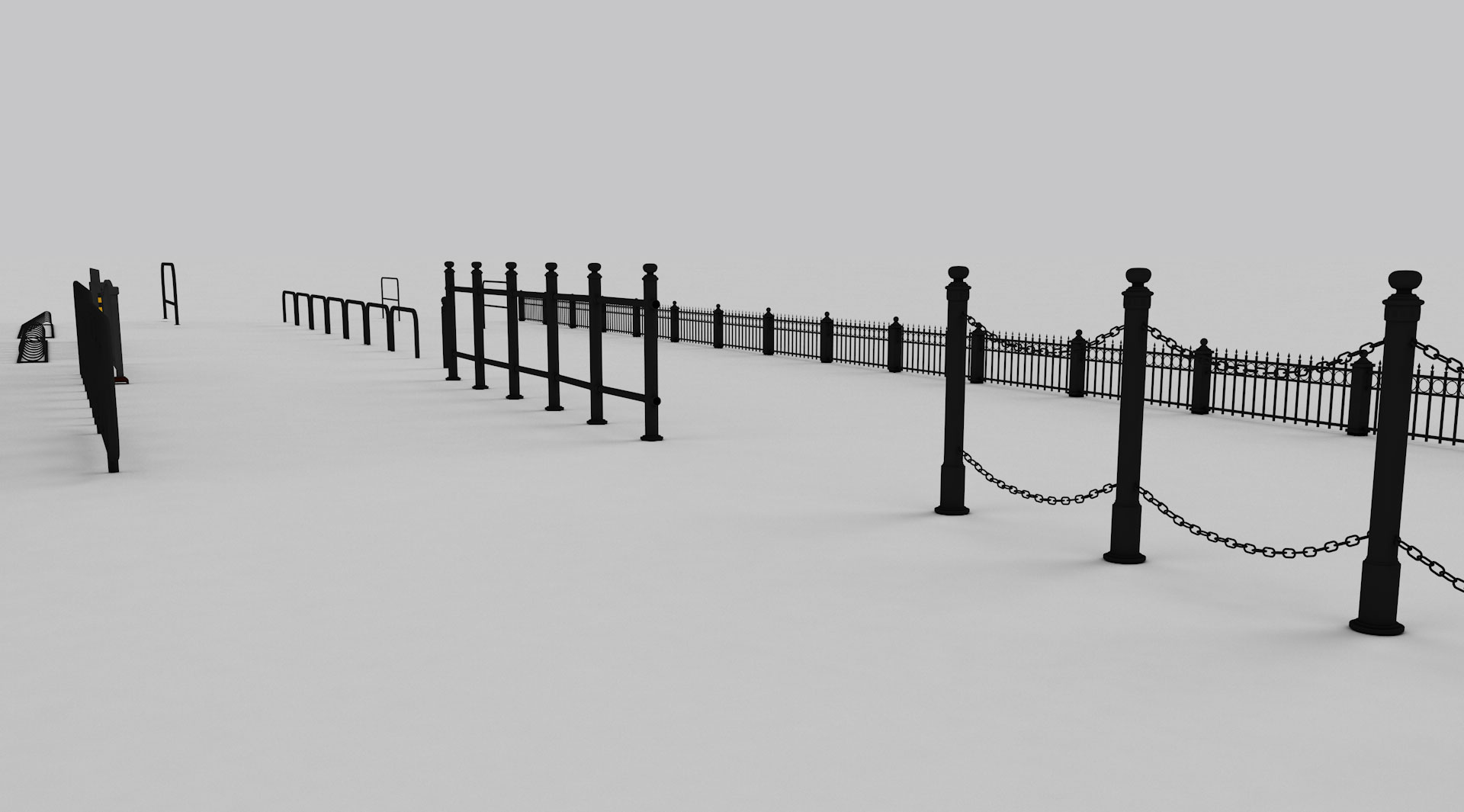 栏杆套件3D模型