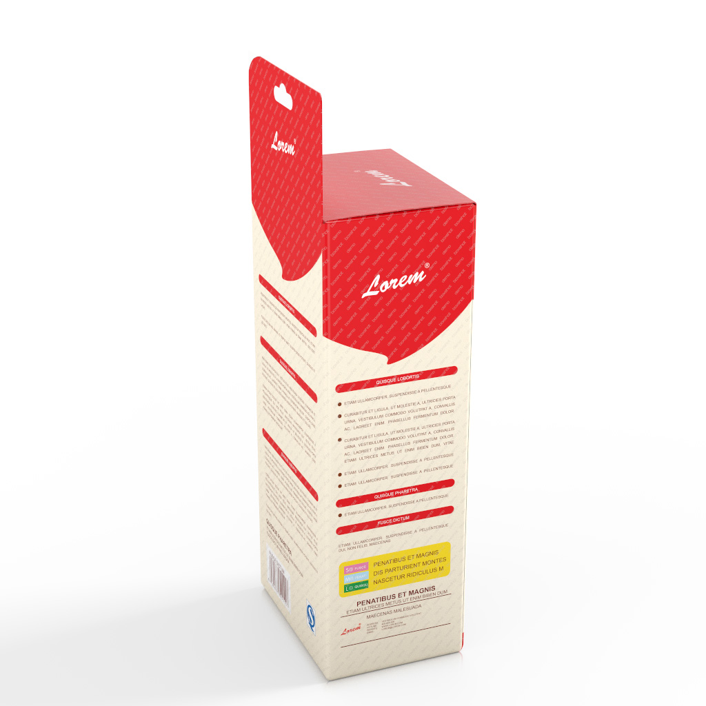 Rectangle tagged box package design vector