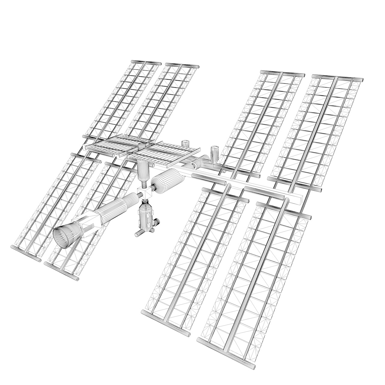 Modelo 3d de la estación espacial