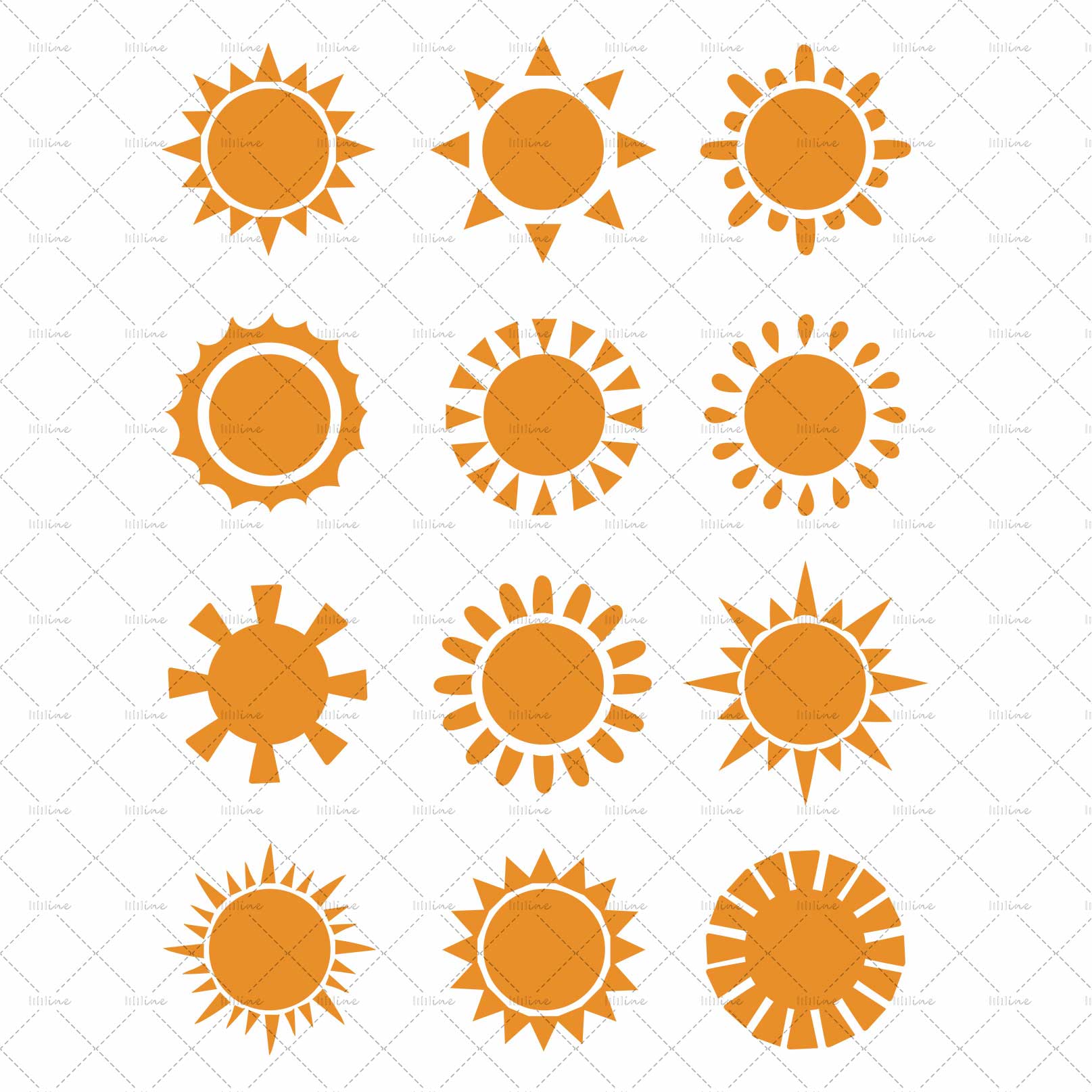 Vektor ikony slunce