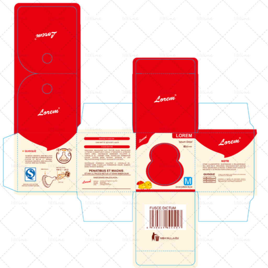 Tagged box package vector