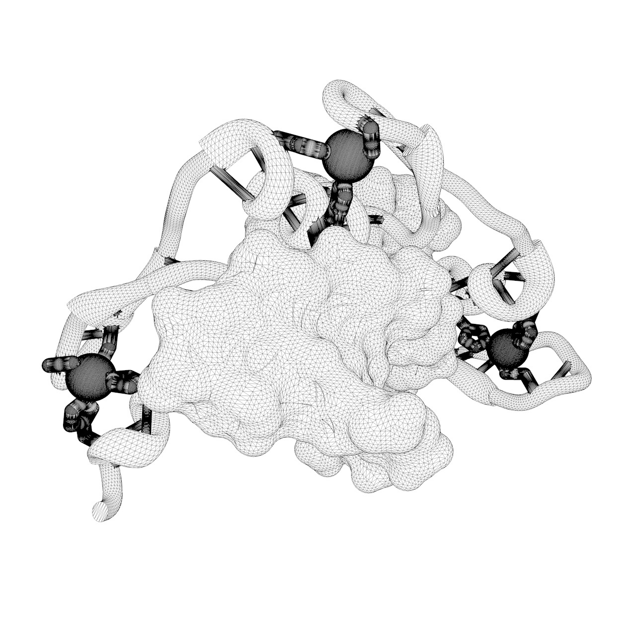 3Д модел штампане молекуларне структуре цинк прста