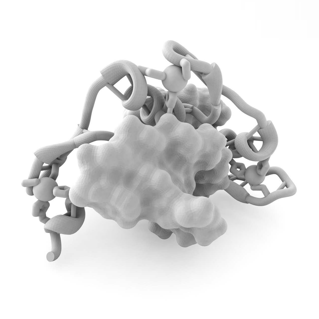 نموذج بطباعة ثلاثية الأبعاد للتركيب الجزيئي لإصبع الزنك