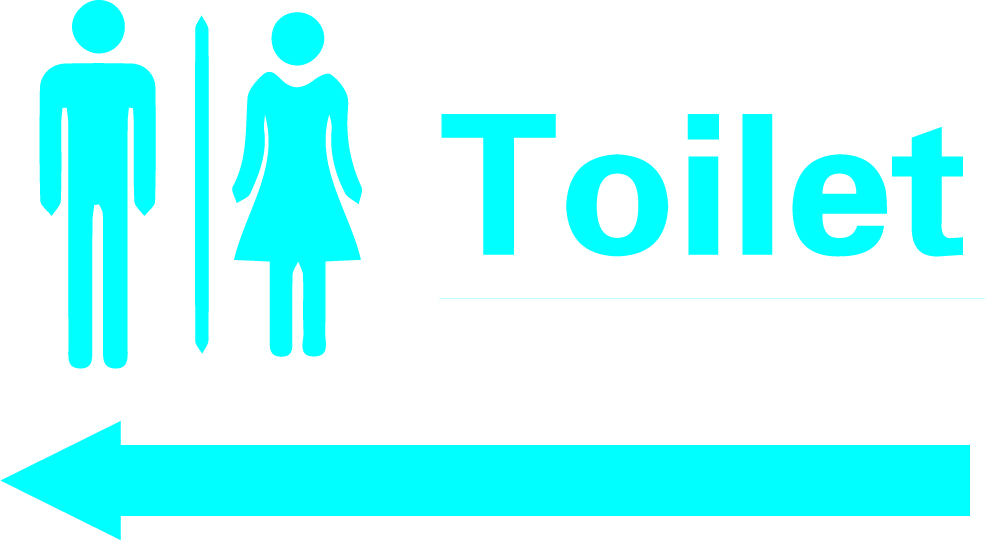 Label of toilet vector