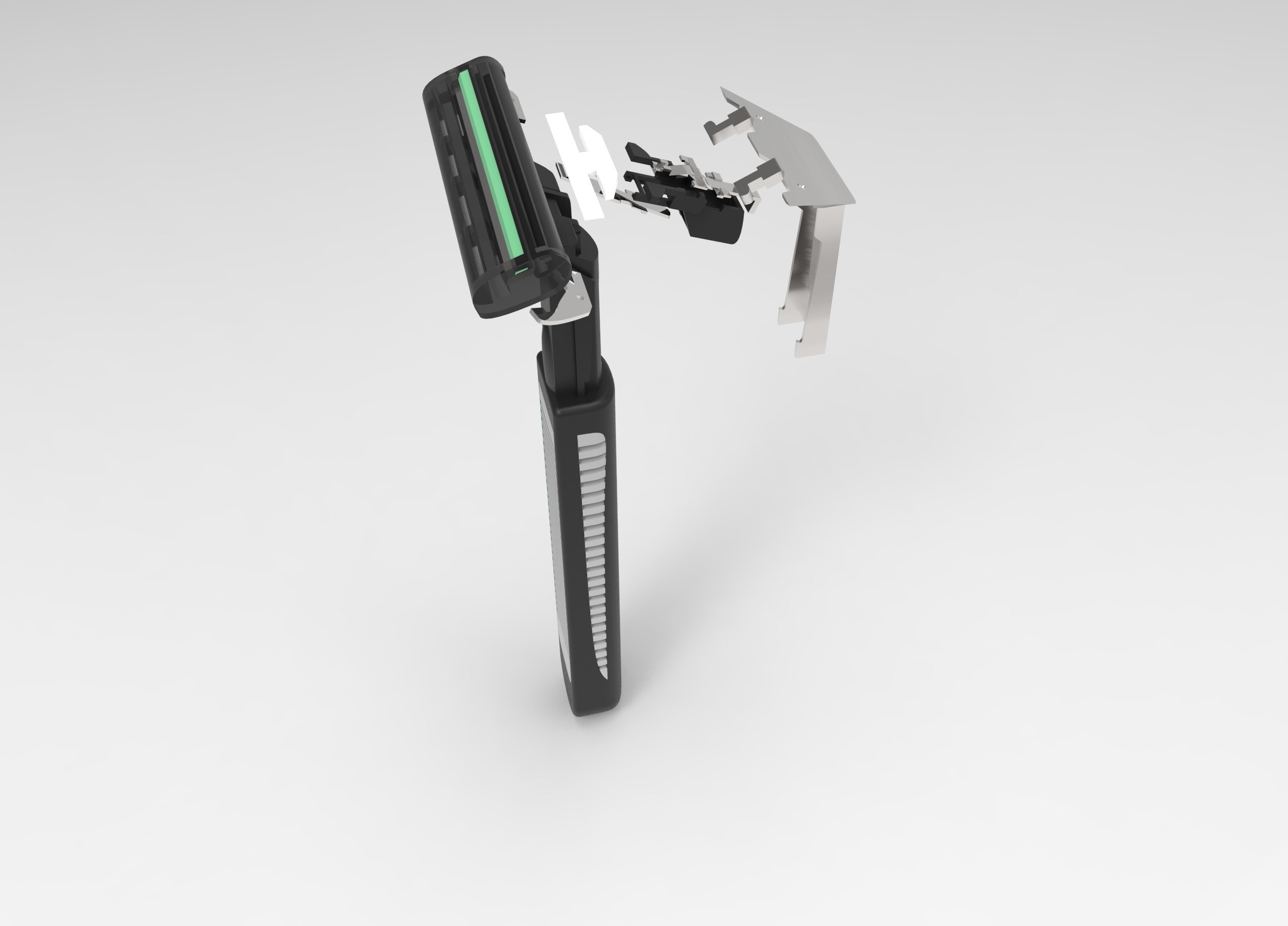 Manual razor 3D model industrial design